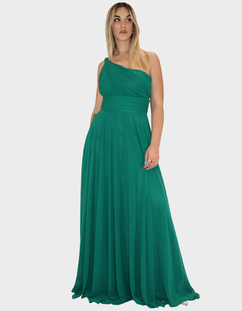 Abito lungo verde - Elizabeth Moda