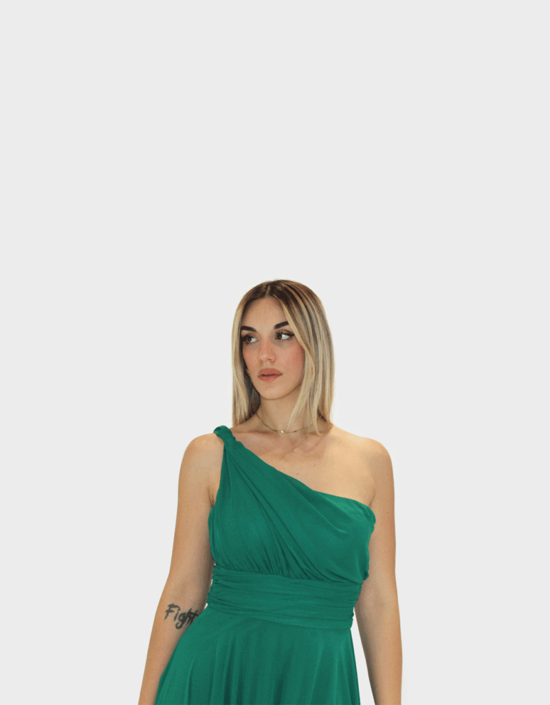 Abito lungo verde - Elizabeth Moda - immagine 4